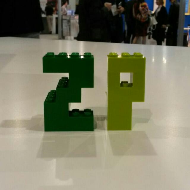 @Teched in Barcelona - Die Anfangsbuchstaben ZP aus Legosteinen gebaut.