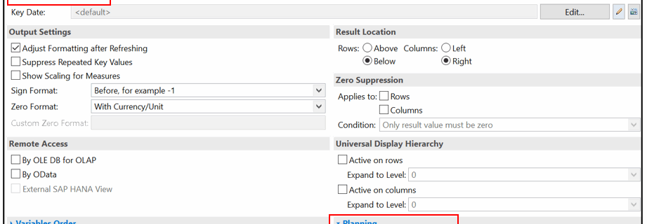 Master Data Planning.