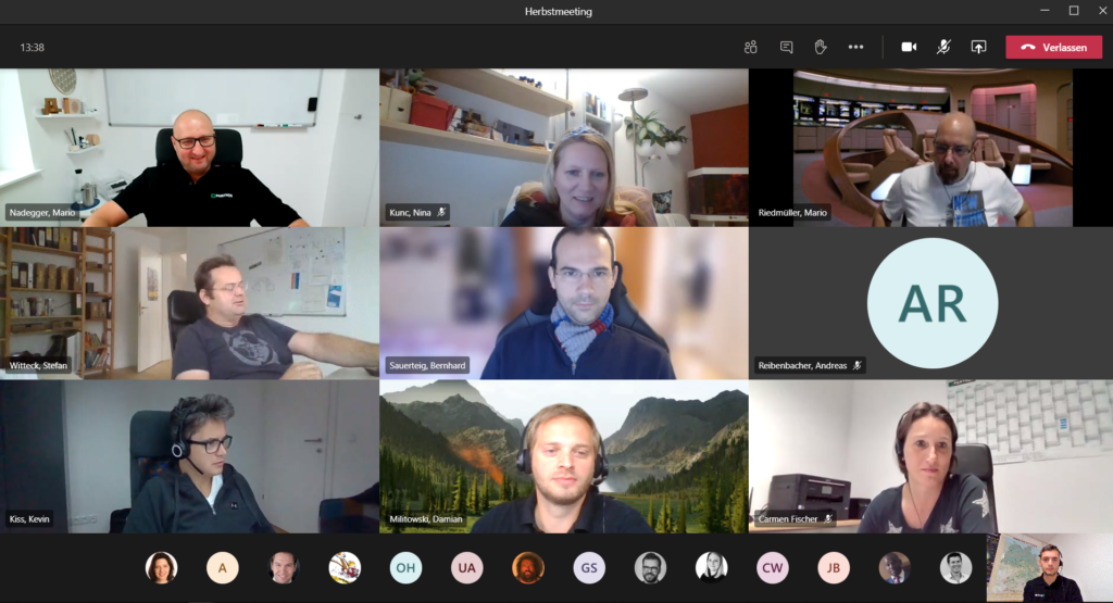 Das Herbstmeeting 2020 mit Microsoft Teams.