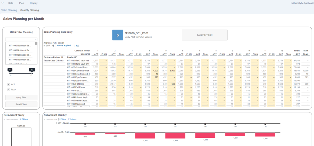 Live Planung SAP.